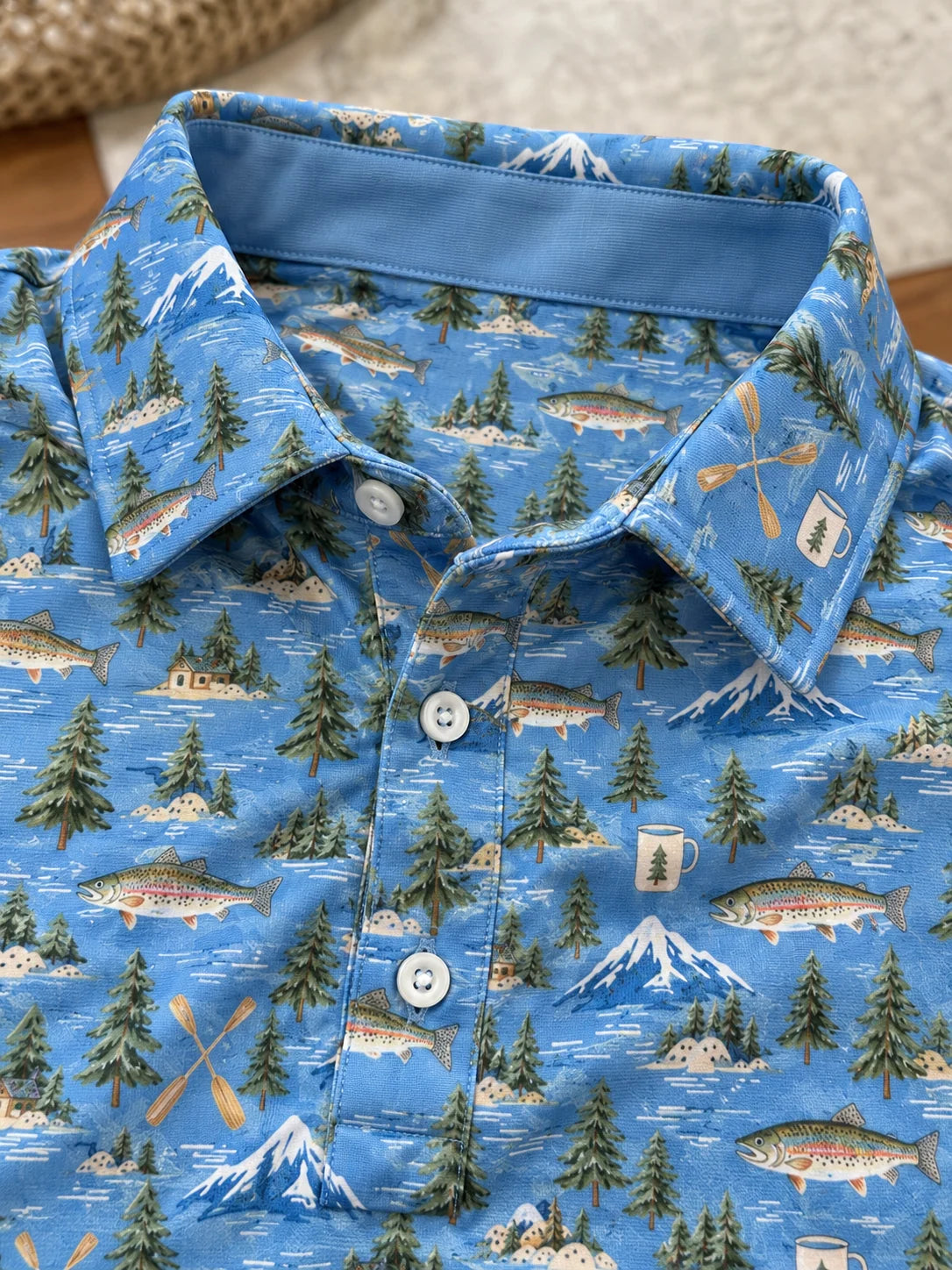Mountain Lake Angler-Poloshirt