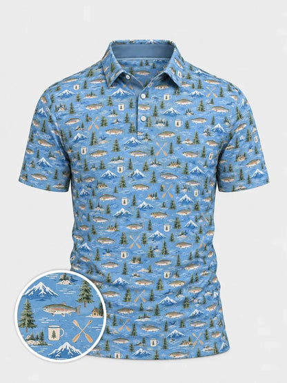 Mountain Lake Angler-Poloshirt