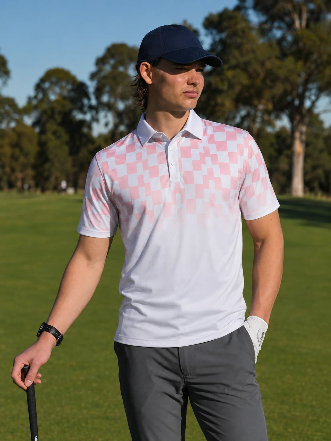 Blush Fairway Fade Performance-Poloshirt