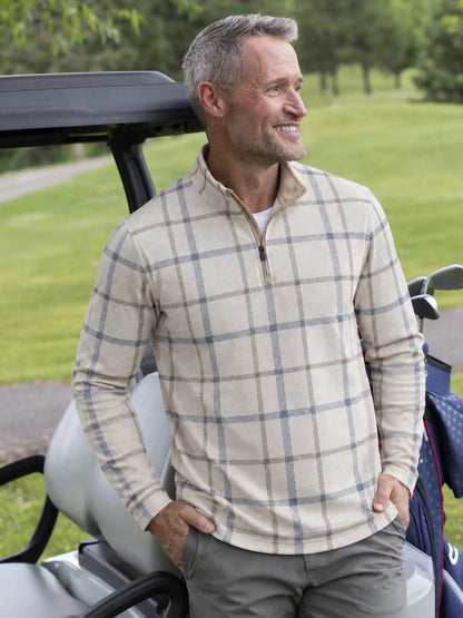 Windsor Check Golf Quarter-Zip-Pullover