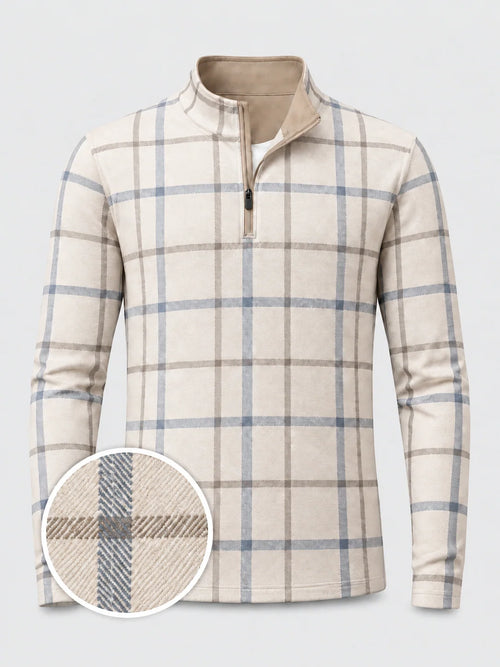 Windsor Check Golf Quarter-Zip-Pullover