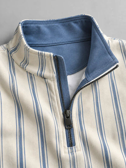Clubhouse Stripe Golf Quarter-Zip-Pullover