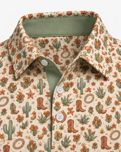 Desert Bloom Western-Poloshirt
