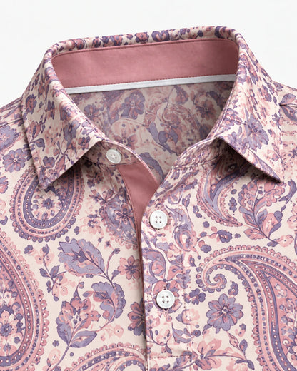 Blush Paisley Golf-Poloshirt