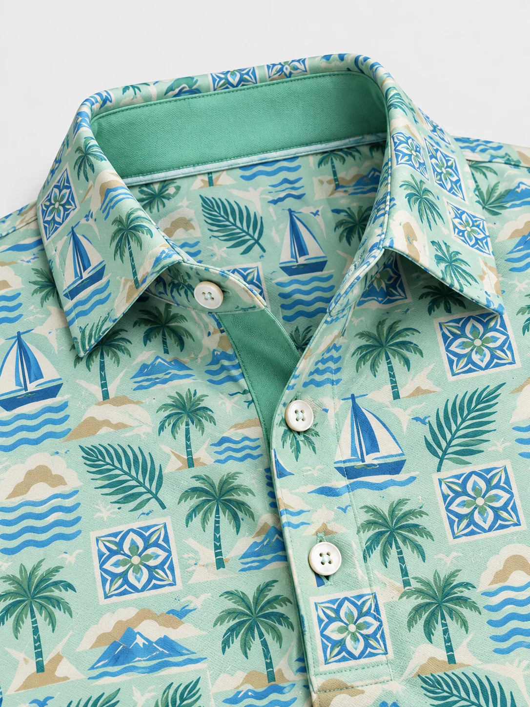 Seaside Tropical Golf-Poloshirt