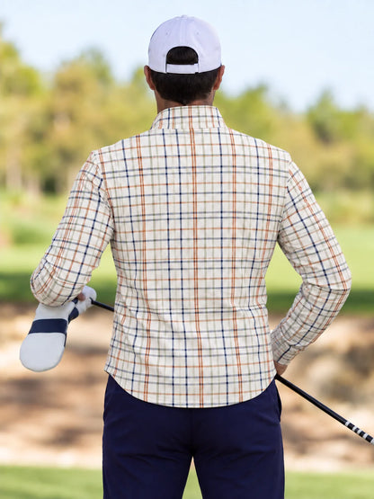 Harbor Check Golf Quarter-Zip-Pullover
