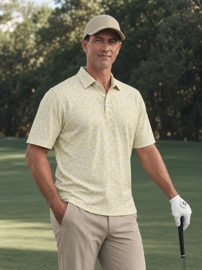 Sunny Bloom Performance-Golf-Poloshirt