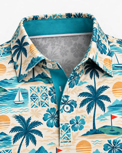 Coastal Escape Golf-Poloshirt