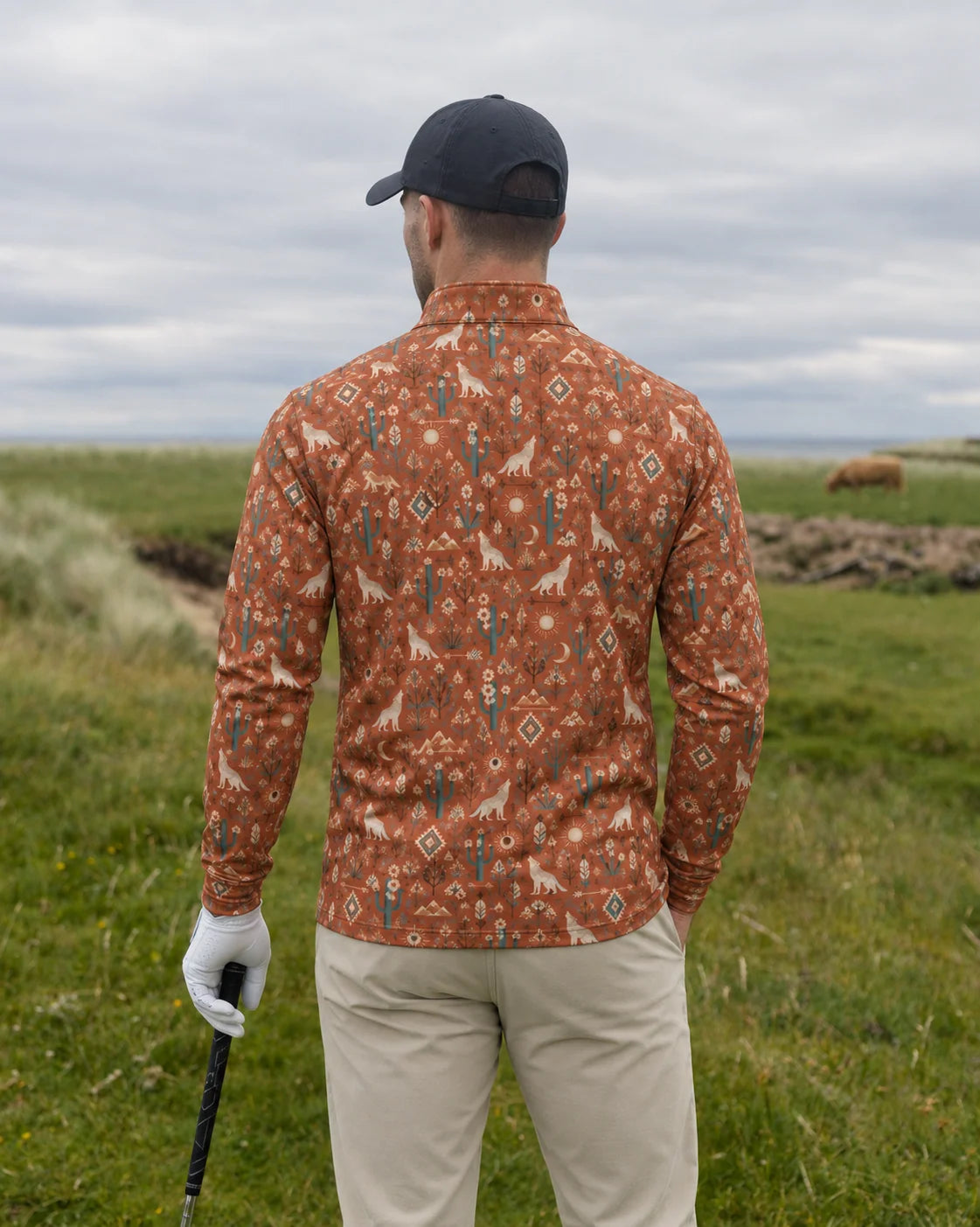 Desert Moon Southwest-Pullover mit kurzem Reißverschluss
