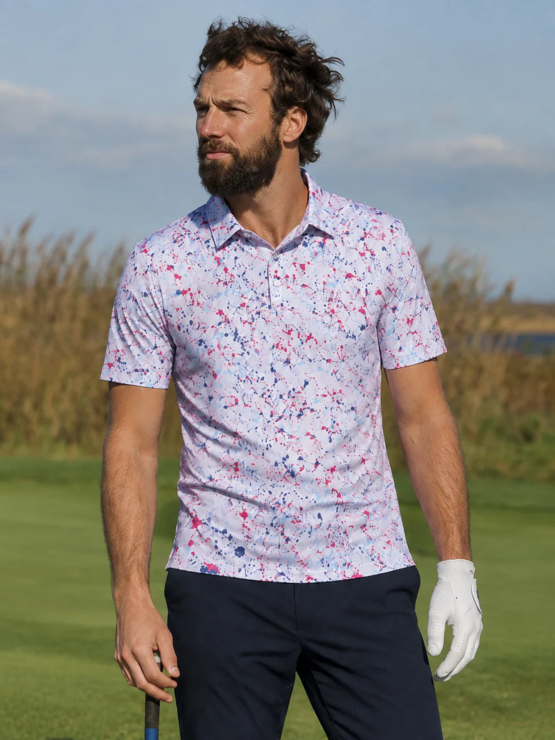 Paint Splash Performance-Golf-Poloshirt